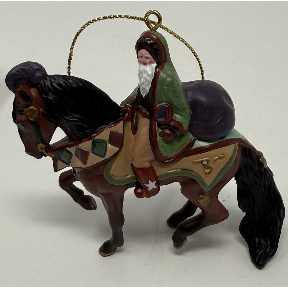 Breyer 2003 Father Christmas on Bay Horse Ornament In Original Box